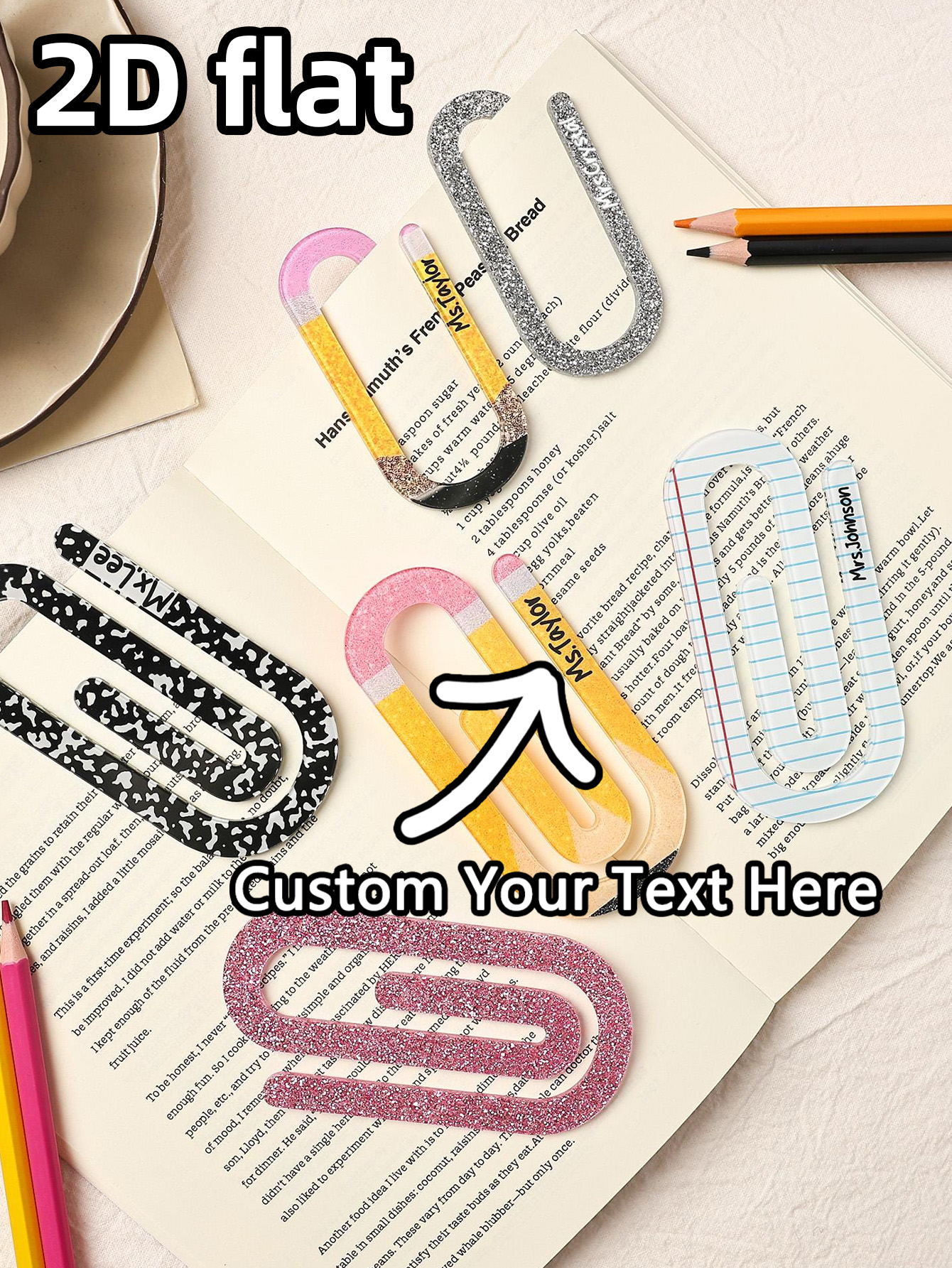 Industrial Laser Marker - 1PC Custom Bookmark - Personalized PMMA