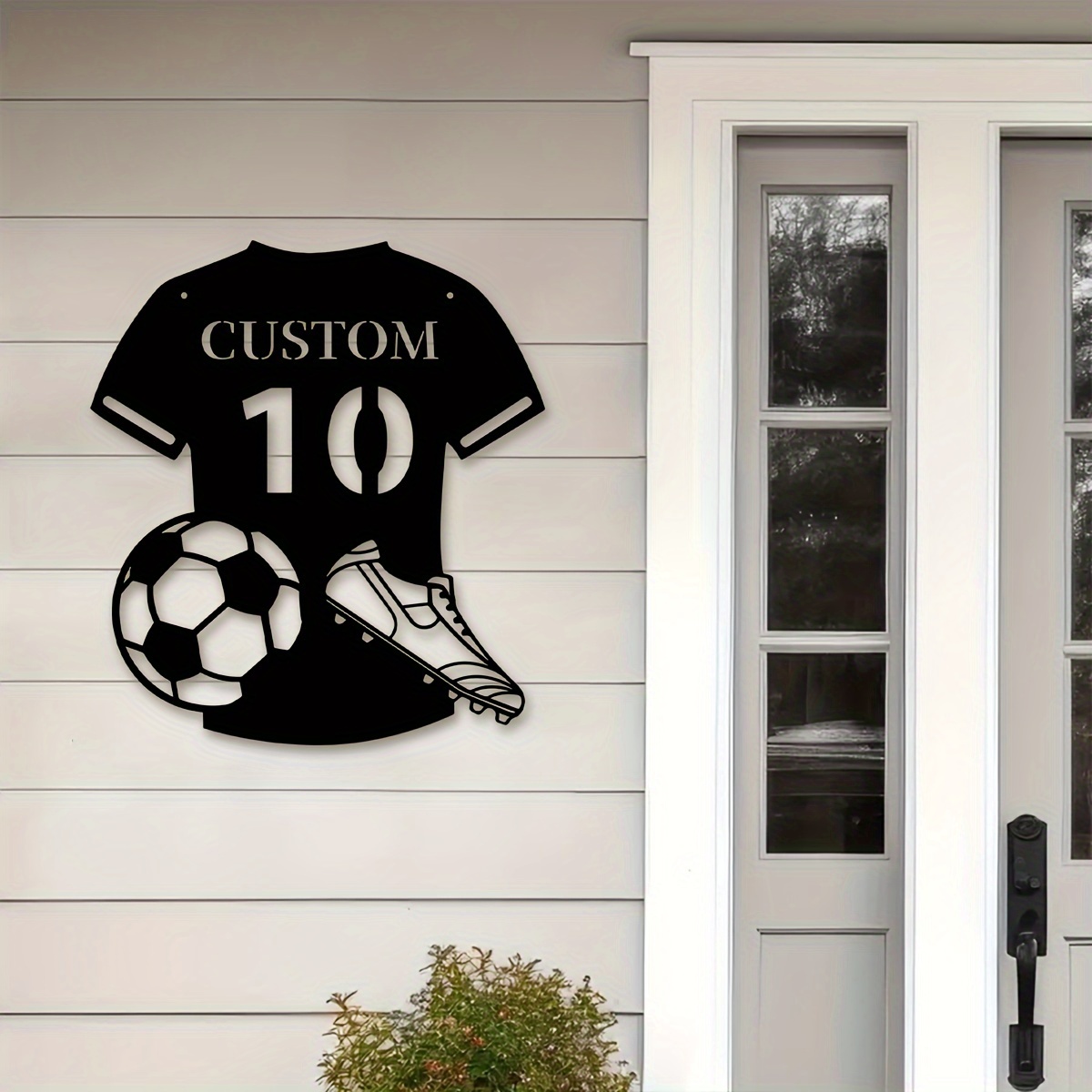 Industrial Laser Marker - Custom Metal Soccer Jersey Sign with
