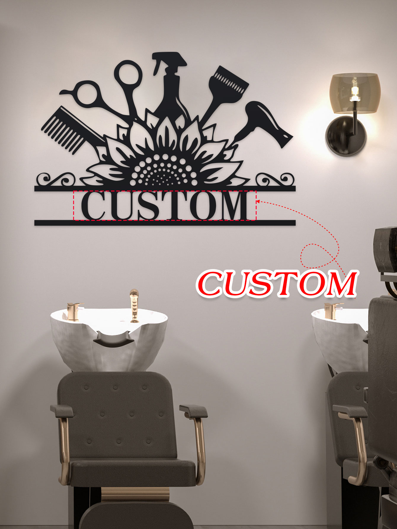 Industrial Lasers - Custom Hair Dresser Metal Sign,Custom Beauty