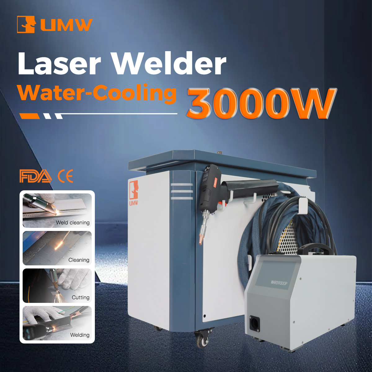 Industrial Laser Metal Cutting Machine - 3000W Water Cooling Laser Welder 4