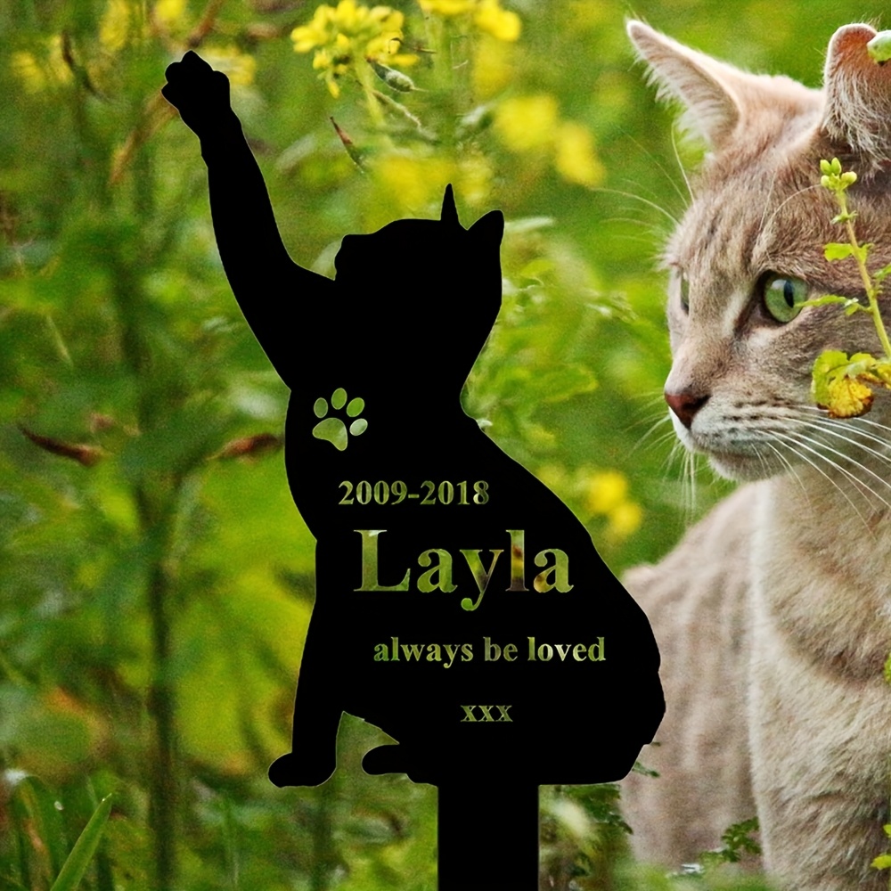 Custom Cat Memorial Stake, Cat – Industrial Laser Marker recenzja i cena