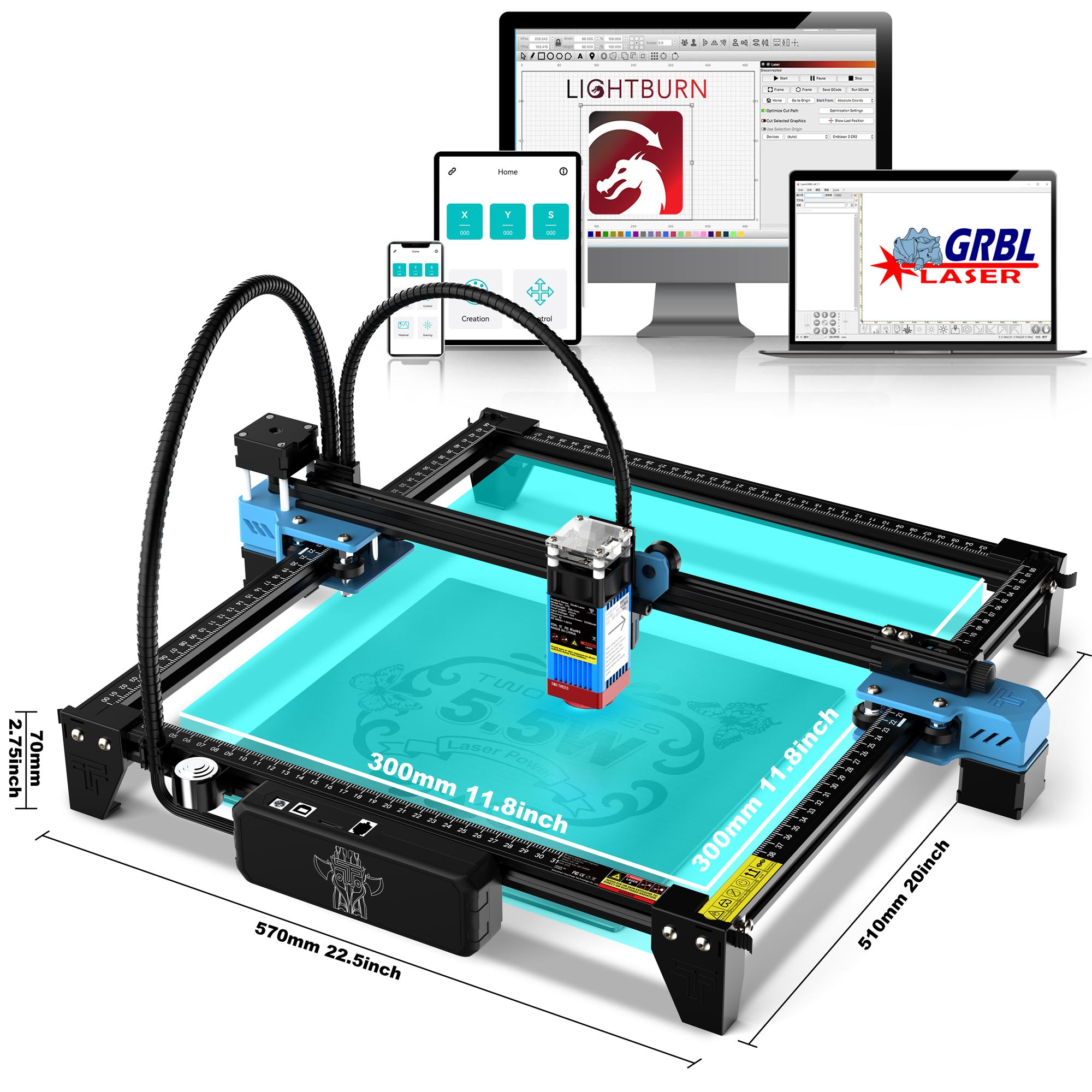 Twotrees Laser Engraving Machi – Industrial Laser Engraver For Metal recenzja i cena
