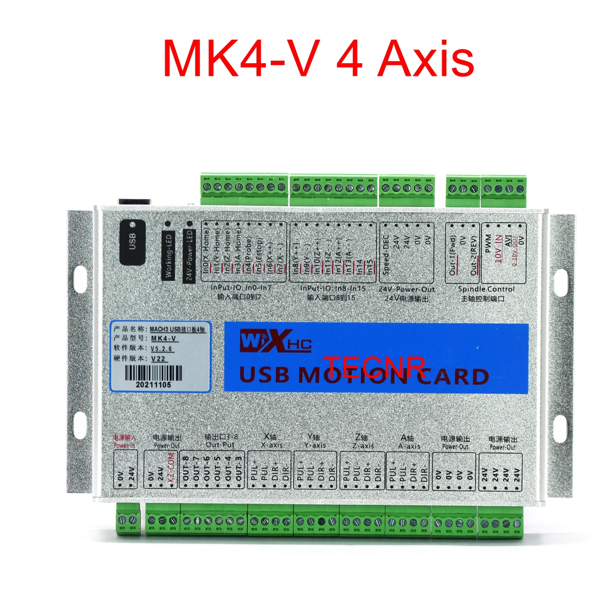 XHC Mach3 MKX-V 3 4 6 axis USB – Breakout Board Mach3 recenzja i cena