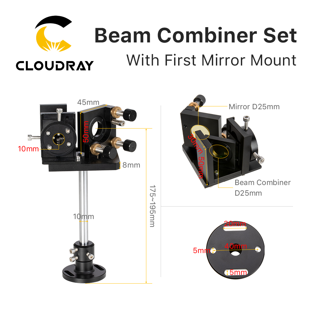 Cloudray Beam Combiner Set 25m – Co2 Laser Mirror recenzja i cena