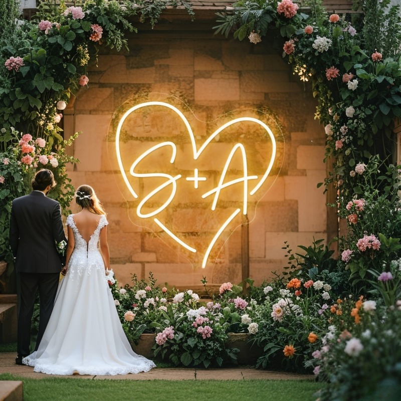 Custom Initials Heart LED Neon – Industrial Laser Marker recenzja i cena