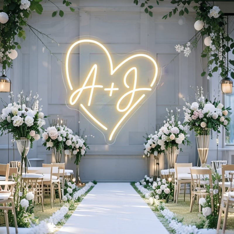 Custom Initials Heart LED Neon – Industrial Laser Marker recenzja i cena