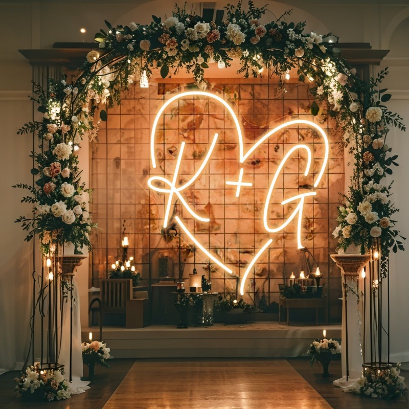 Custom Initials Heart LED Neon – Industrial Laser Marker recenzja i cena