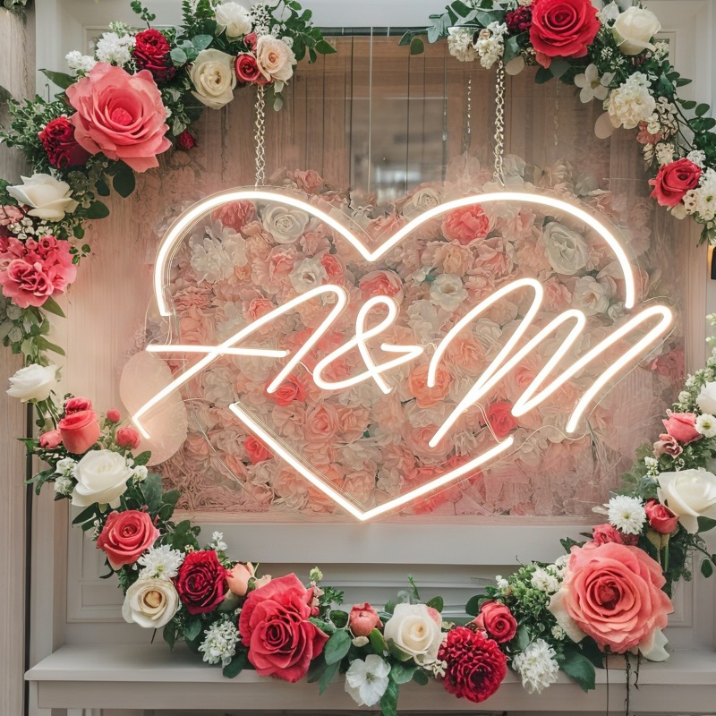 Custom Initials Heart LED Neon – Industrial Laser Marker recenzja i cena