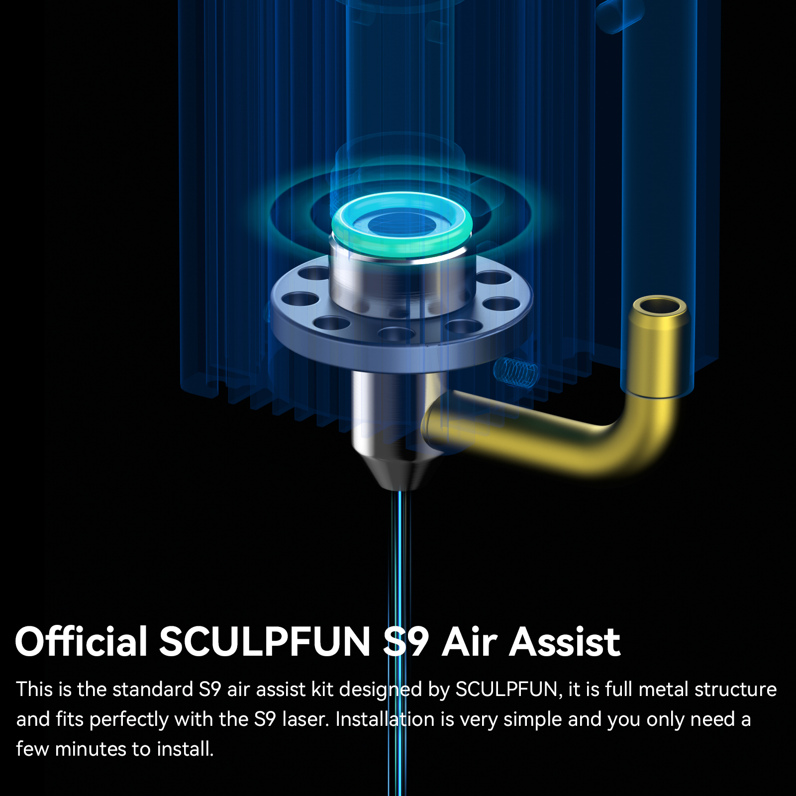 SCULPFUN S9 Air Assist Nozzle  – Industrial Laser Engraver recenzja i cena