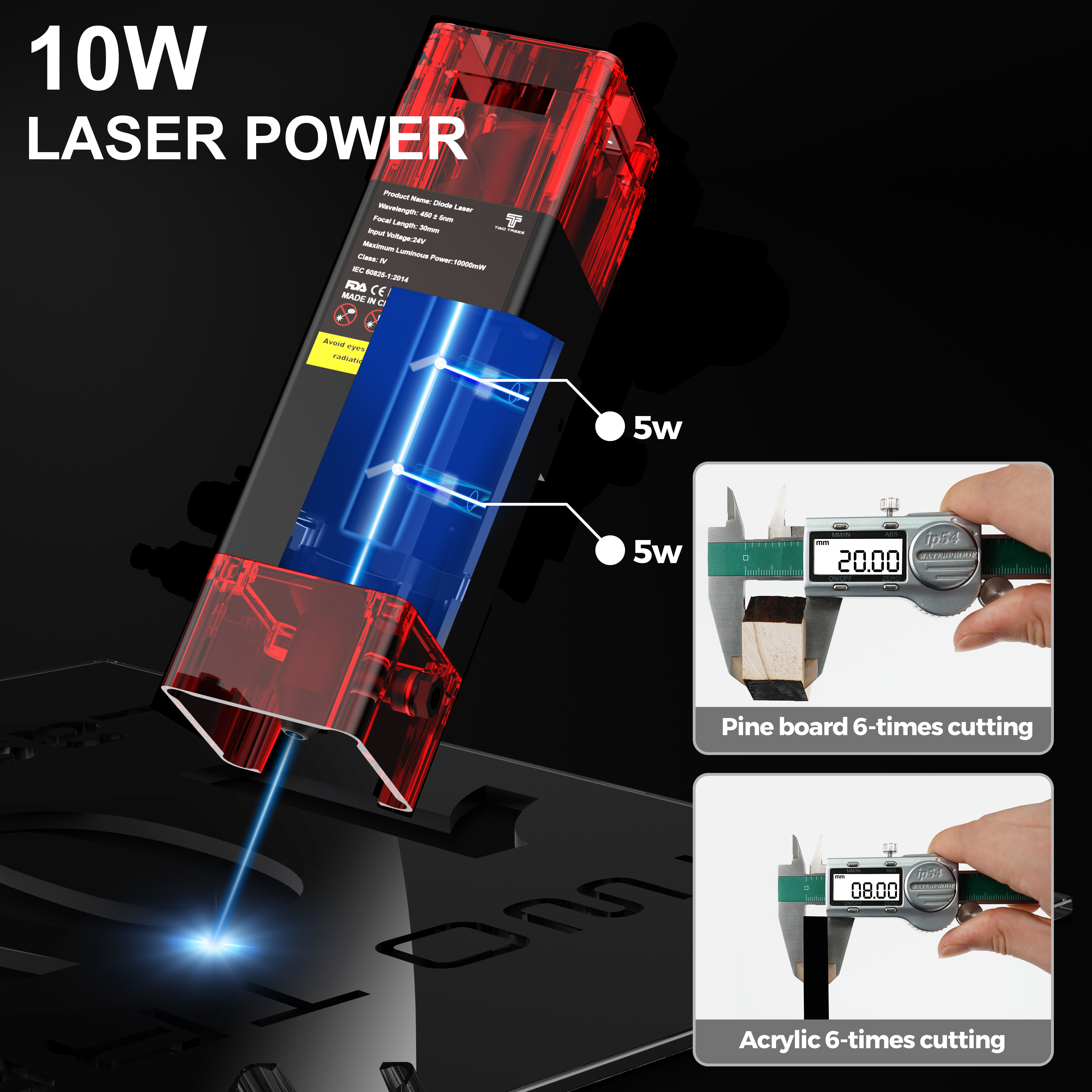TWOTREES TTS-10 Pro Laser Engr – Industrial Laser Engraver For Metal recenzja i cena