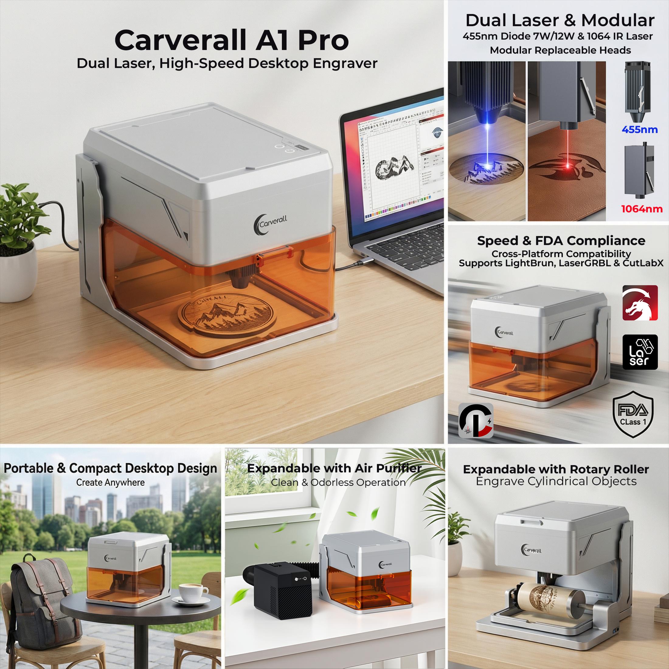Carverall A1 Pro Laser Engrave – Industrial Laser Engraver For Metal recenzja i cena
