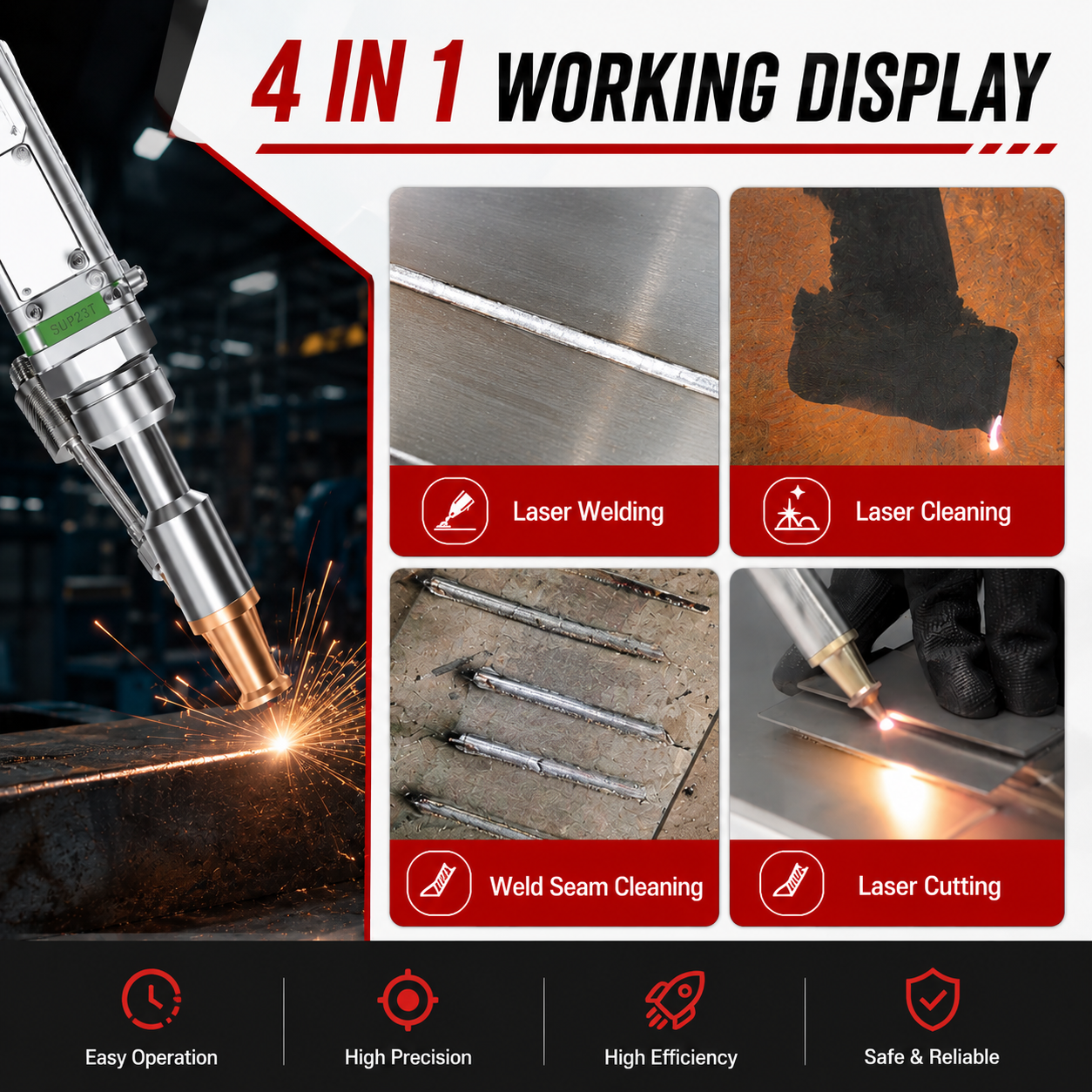 Raycus 3000W 4 IN 1 Fiber Lase – Industrial Handheld Laser Welding Machine recenzja i cena